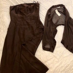 Brown Ann Taylor formal gown